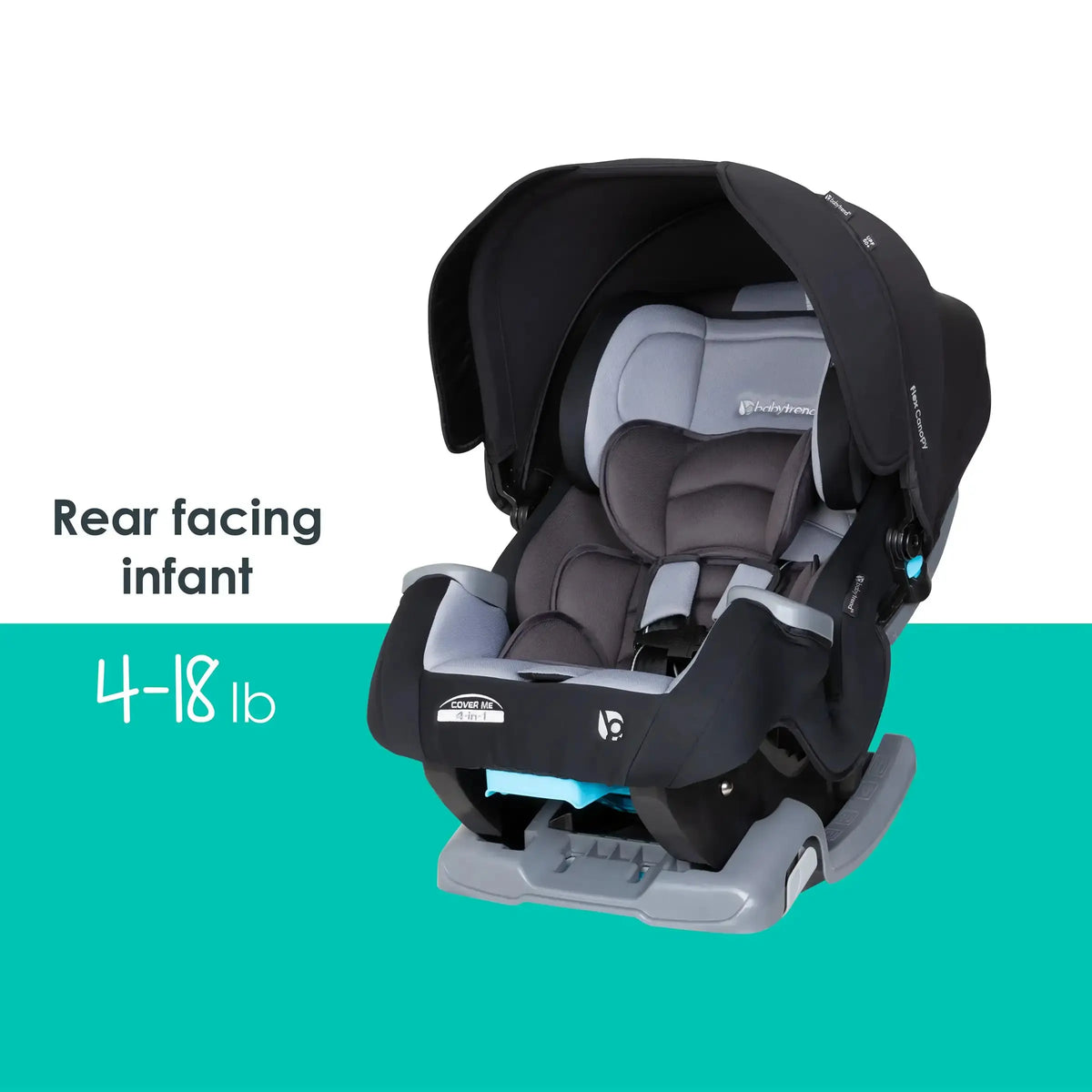 Baby Trend® Cover Me™ 4-in-1 Convertible Car Seat with Adjustable Canopy